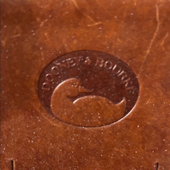 Dooney & Bourke Red and Brown Leather Satchel - Picture 2 of 8